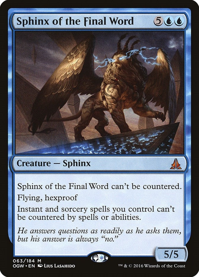Image for Sphinx of the Final Word (63) (OGW) - Magic: The Gathering