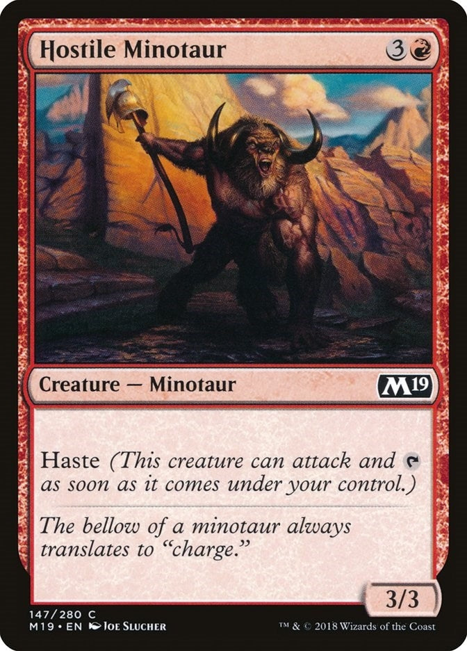Image for Hostile Minotaur (147) (M19) - Magic: The Gathering