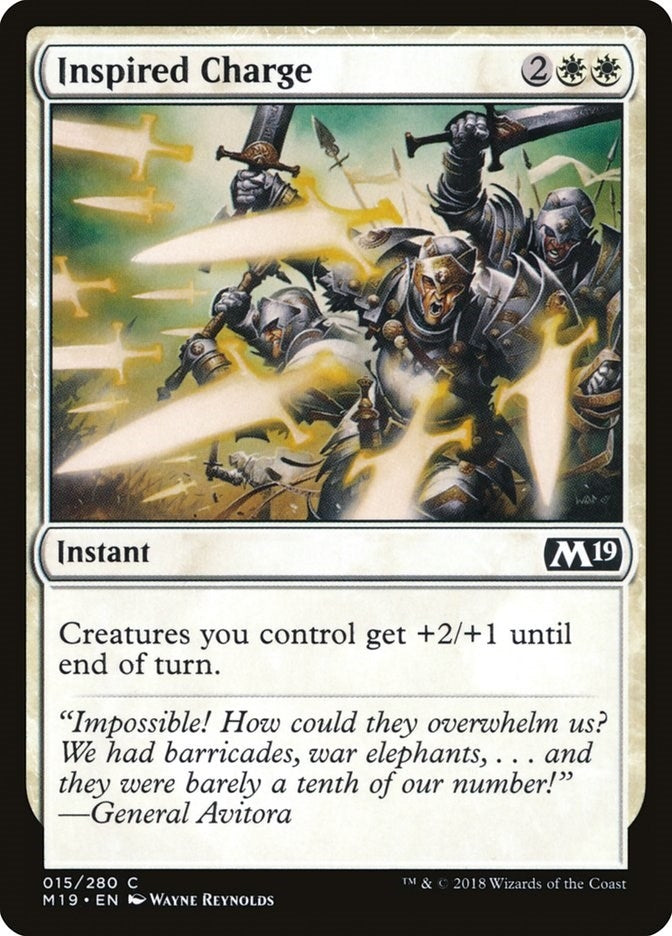 Image for Inspired Charge (15) (M19) - Magic: The Gathering