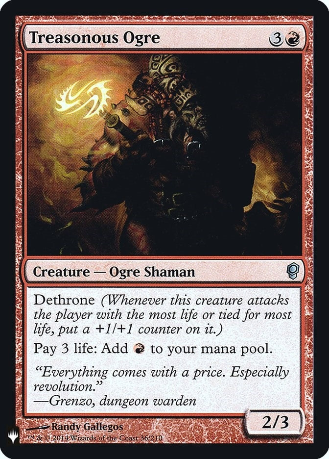 Image for Treasonous Ogre (36) (LIST) - Magic: The Gathering