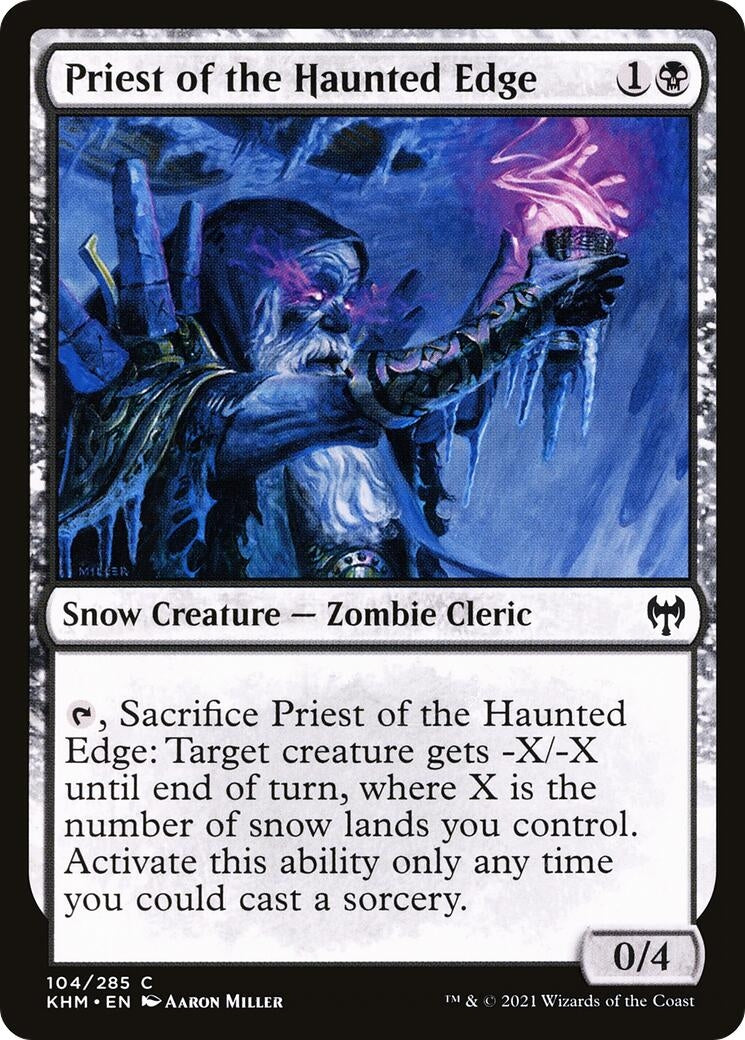 Image for Priest of the Haunted Edge (104) (KHM) - Magic: The Gathering