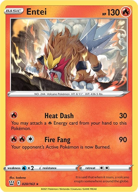 Image for Entei (020/163) (SWSH05) - Pokemon