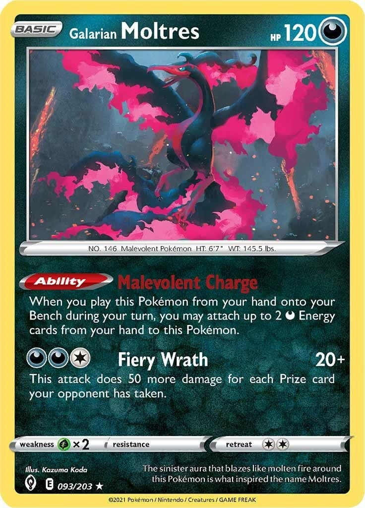 Image for Galarian Moltres (093/203) (SWSH07) - Pokemon