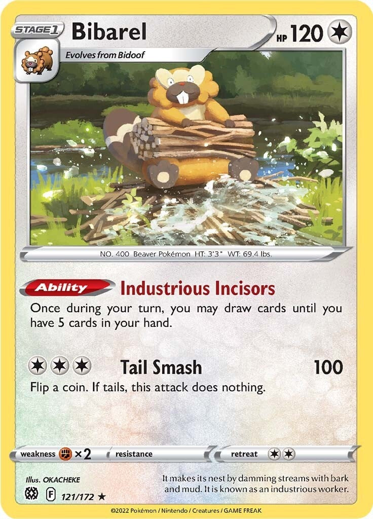 Image for Bibarel (121/172) (SWSH09) - Pokemon
