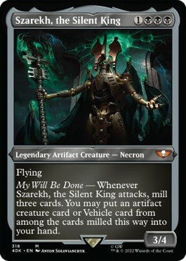 Szarekh, the Silent King (Display Commander) (Foil Etched) - Thick Stock (318) (40K)