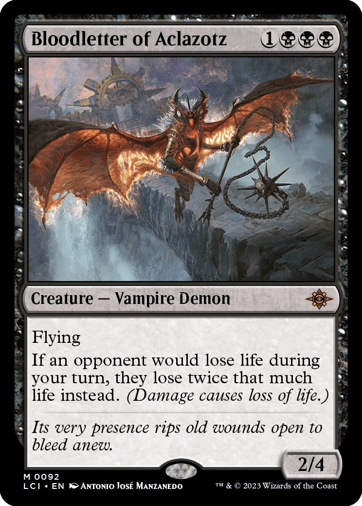 Image for Bloodletter of Aclazotz (92) (LCI) - Magic: The Gathering
