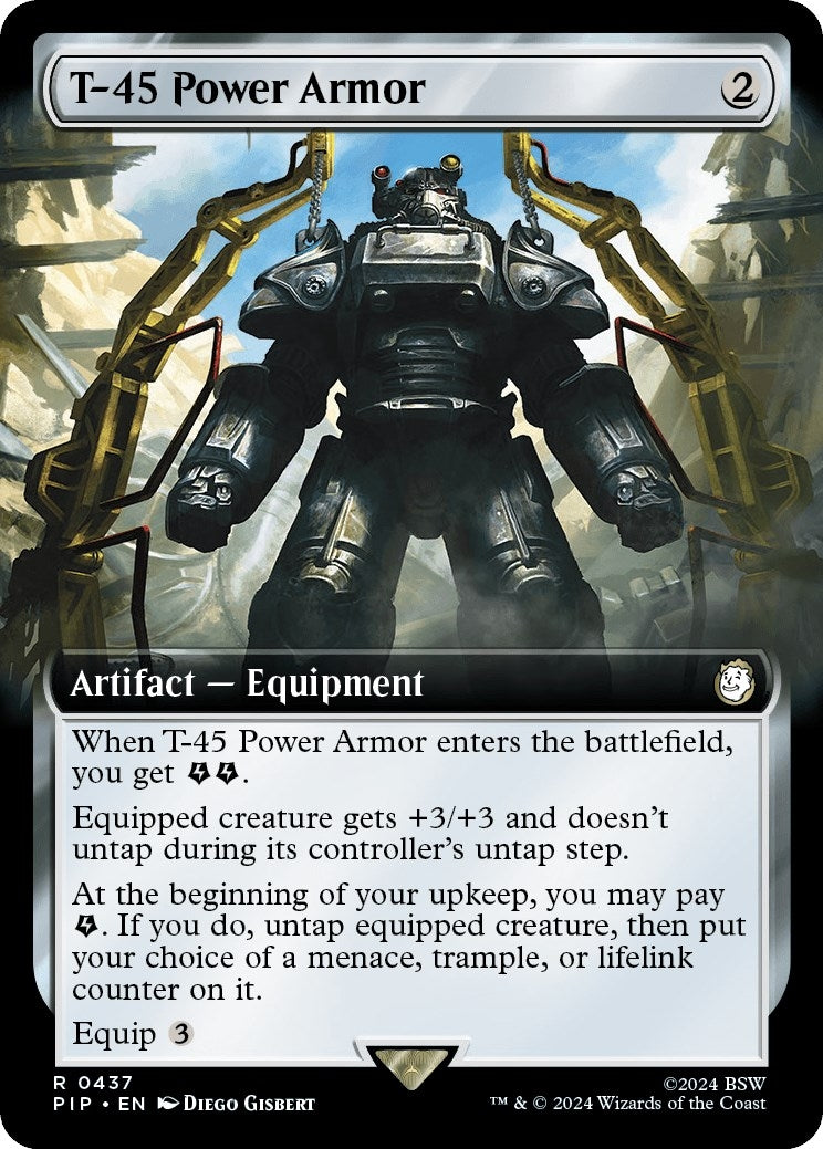 Image for T-45 Power Armor (Extended Art) (437) (PIP) - Magic: The Gathering
