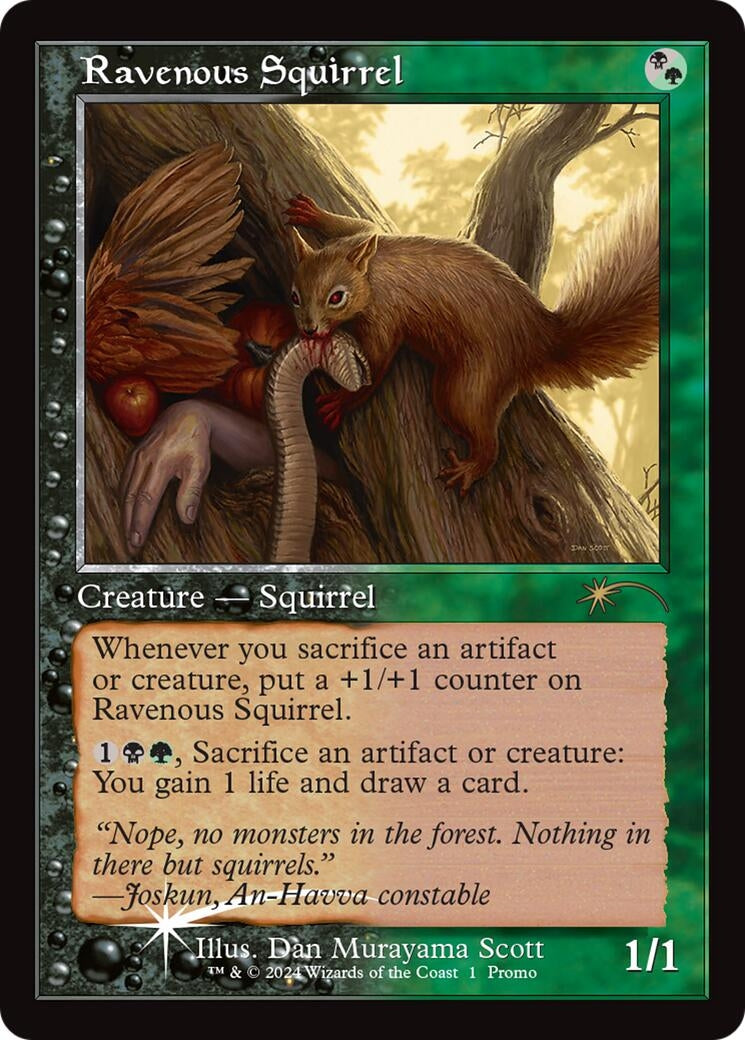 Ravenous Squirrel (Retro Frame) (1) (OHP)