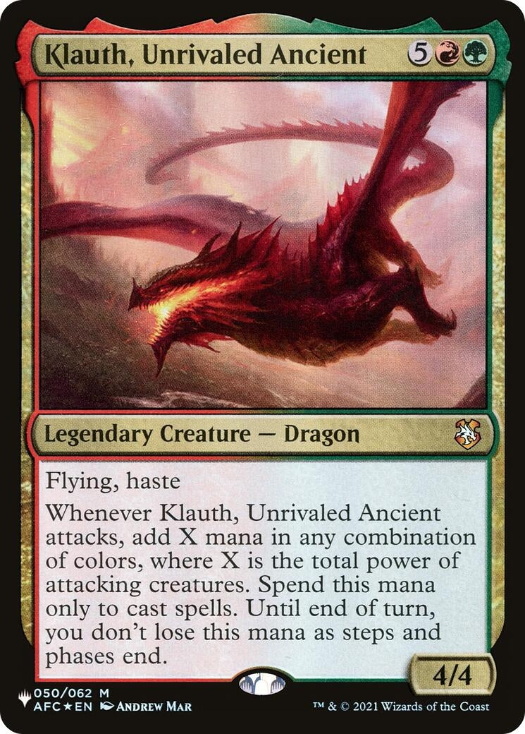 Image for Klauth, Unrivaled Ancient (050/062) (LIST) - Magic: The Gathering