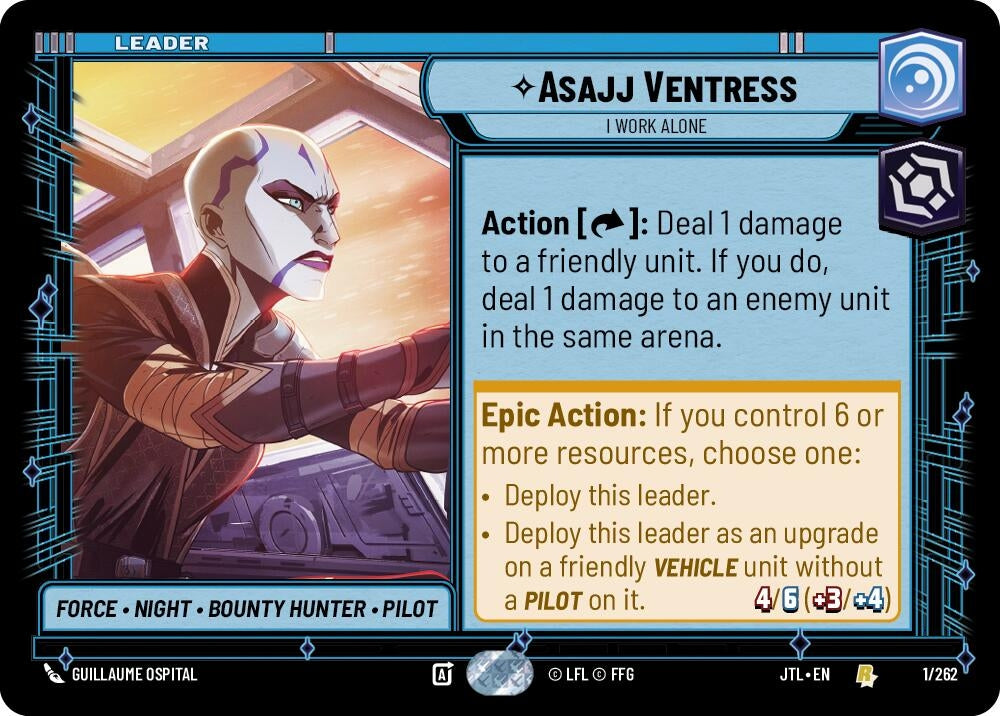 Image for Asajj Ventress - I Work Alone (001/262) (JTL) - Star Wars: Unlimited