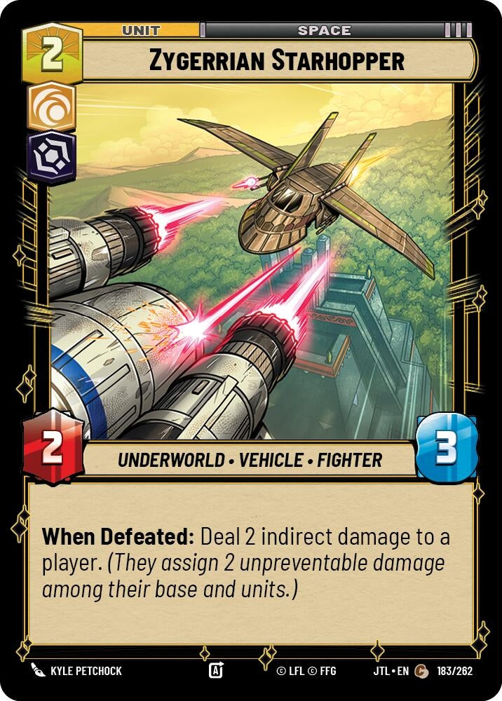 Image for Zygerrian Starhopper (183/262) (JTL) - Star Wars: Unlimited