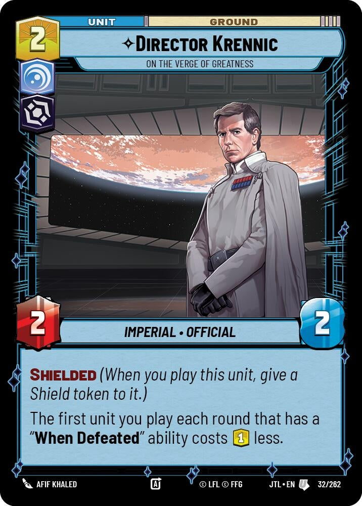 Image for Director Krennic - On the Verge of Greatness (032/262) (JTL) - Star Wars: Unlimited