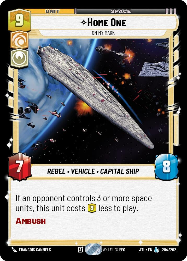 Image for Home One - On My Mark (204/262) (JTL) - Star Wars: Unlimited