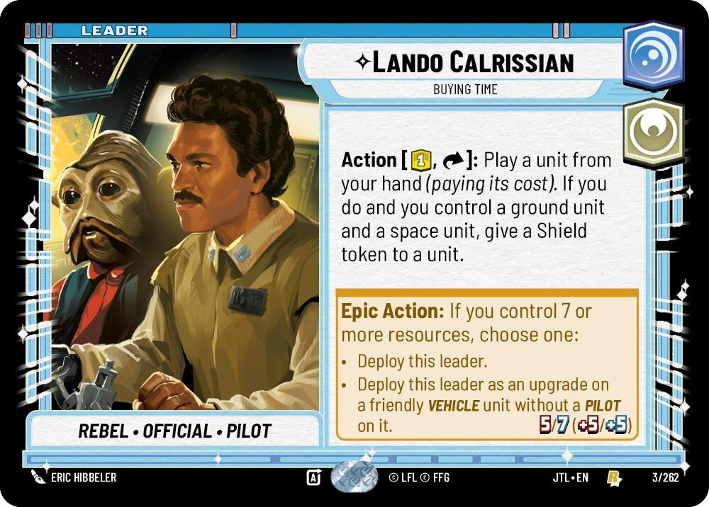 Image for Lando Calrissian - Buying Time (003/262) (JTL) - Star Wars: Unlimited
