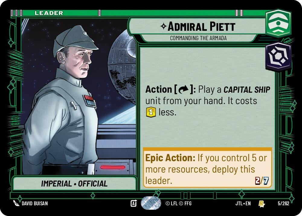 Image for Admiral Piett - Commanding the Armada (005/262) (JTL) - Star Wars: Unlimited