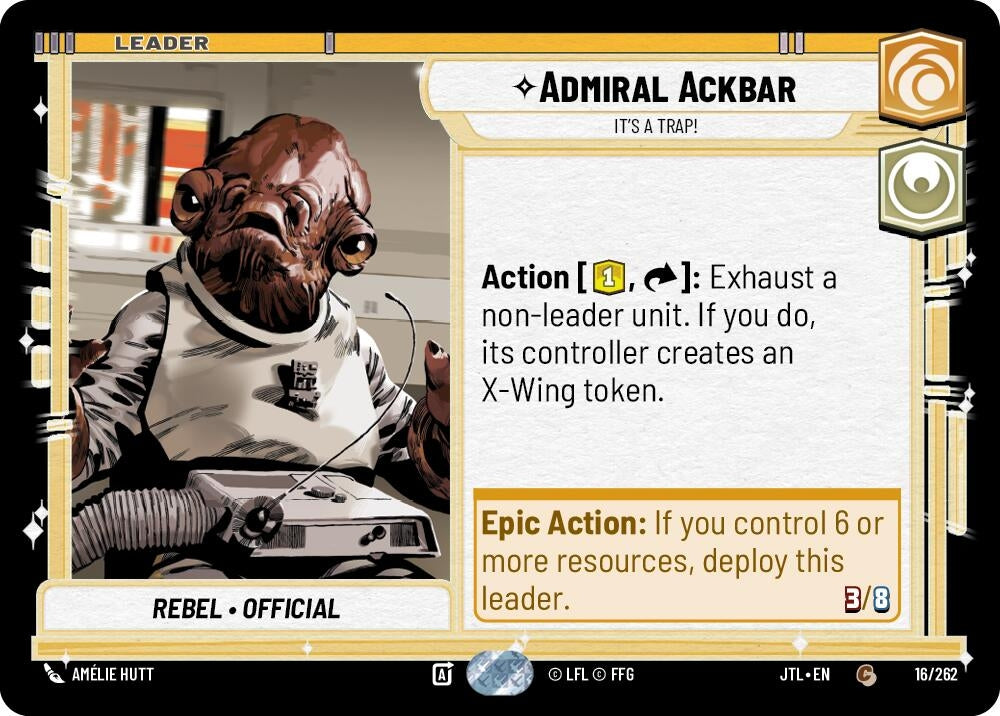 Image for Admiral Ackbar - It's A Trap! (016/262) (JTL) - Star Wars: Unlimited