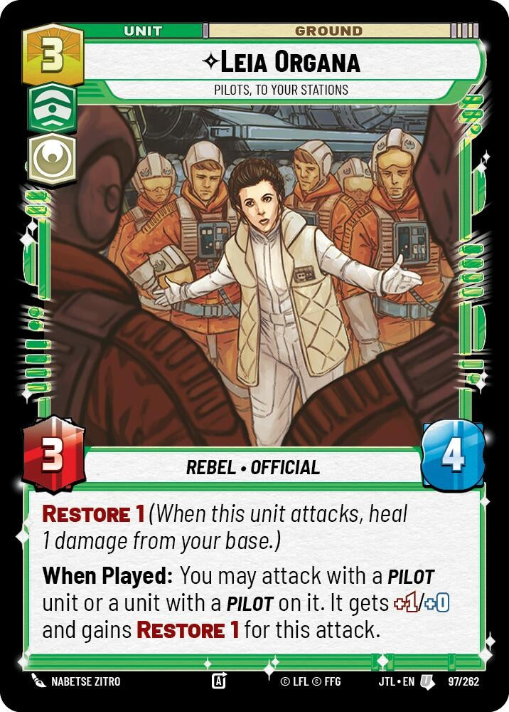 Image for Leia Organa - Pilots, To Your Stations (097/262) (JTL) - Star Wars: Unlimited