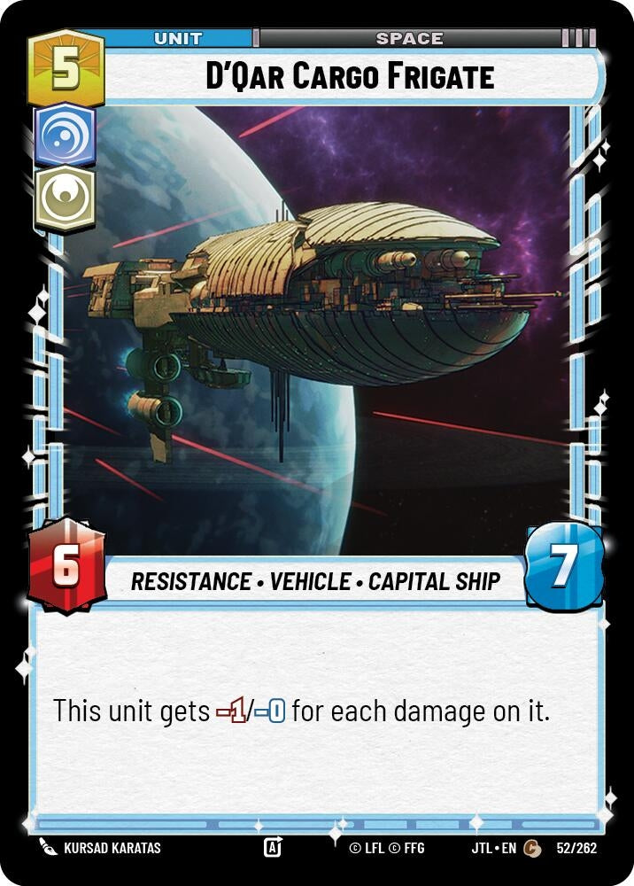 Image for D'Qar Cargo Frigate (052/252) (JTL) - Star Wars: Unlimited