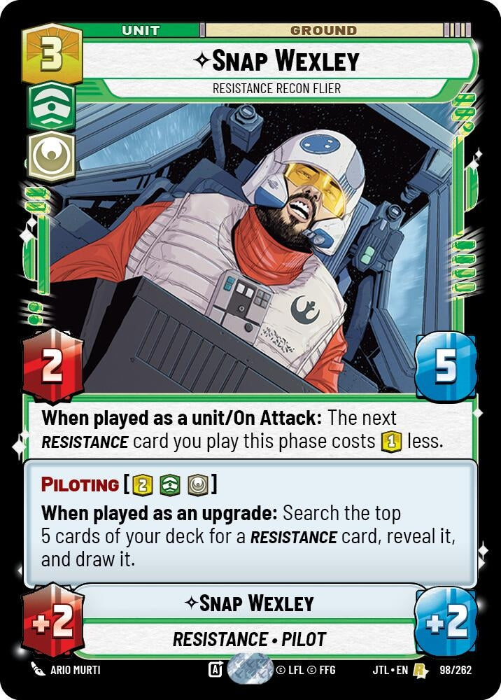 Image for Snap Wexley - Resistance Recon Flier (098/262) (JTL) - Star Wars: Unlimited