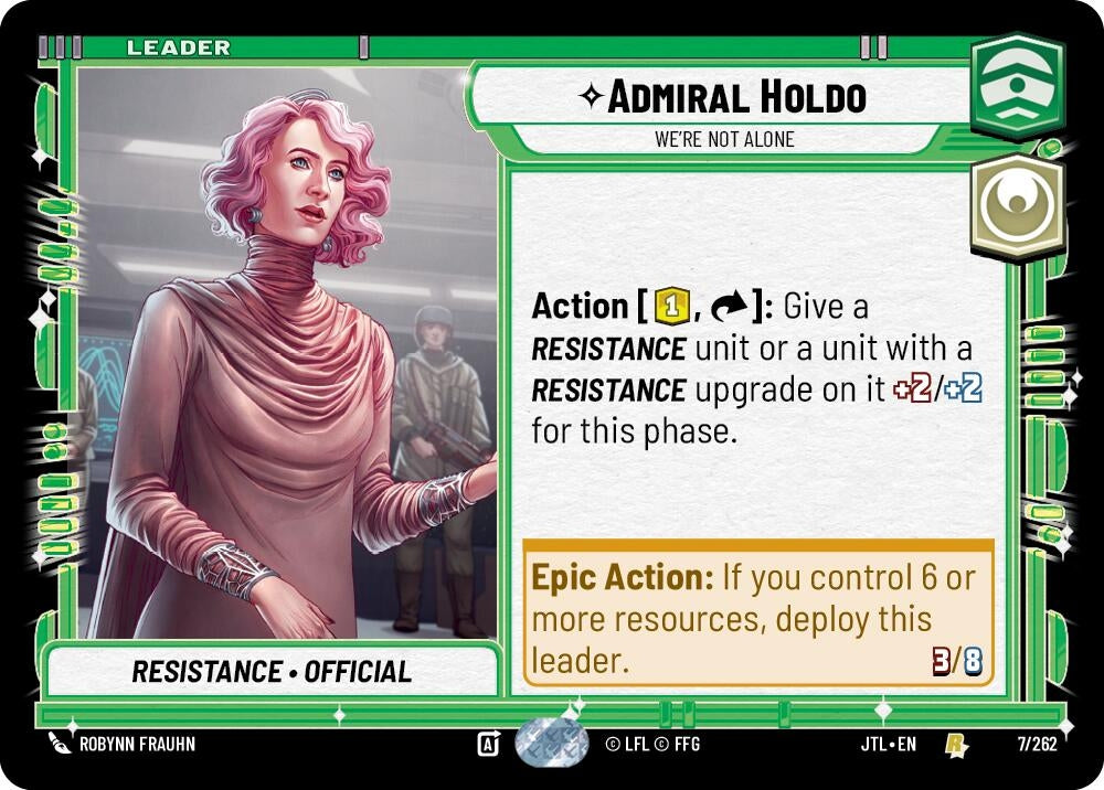 Image for Admiral Holdo - We're Not Alone (007/262) (JTL) - Star Wars: Unlimited