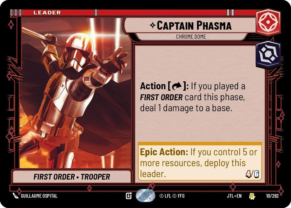Image for Captain Phasma - Chrome Dome (010/262) (JTL) - Star Wars: Unlimited