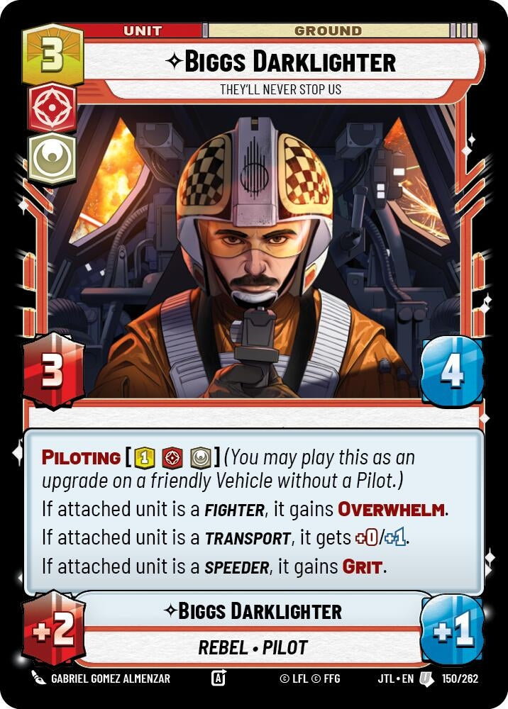 Image for Biggs Darklighter - They'll Never Stop Us (150/262) (JTL) - Star Wars: Unlimited