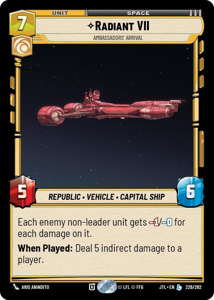 Image for Radiant VII - Ambassadors' Arrival (226/262) (JTL) - Star Wars: Unlimited