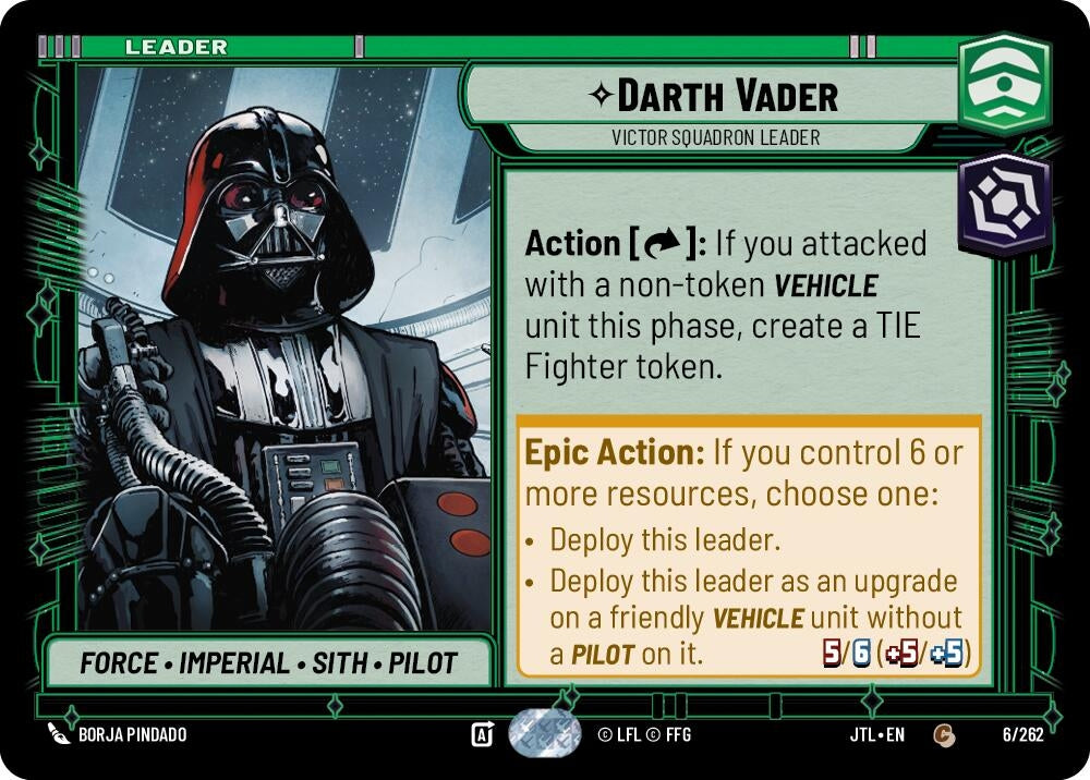 Image for Darth Vader - Victor Squadron Leader (006/262) (JTL) - Star Wars: Unlimited