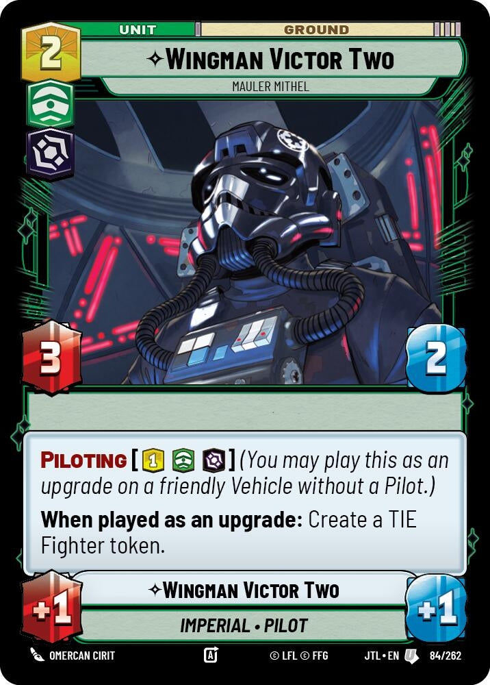 Image for Wingman Victor Two - Mauler Mithel (084/262) (JTL) - Star Wars: Unlimited