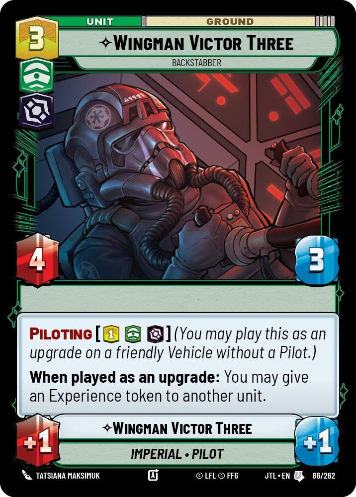 Image for Wingman Victor Three - Backstabber (086/262) (JTL) - Star Wars: Unlimited