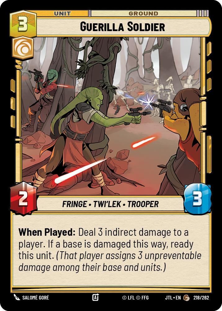 Image for Guerilla Soldier (218/262) (JTL) - Star Wars: Unlimited