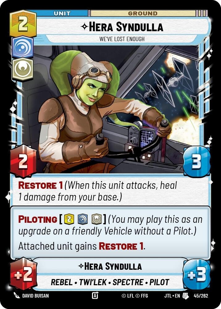 Image for Hera Syndulla - We've Lost Enough (045/262) (JTL) - Star Wars: Unlimited