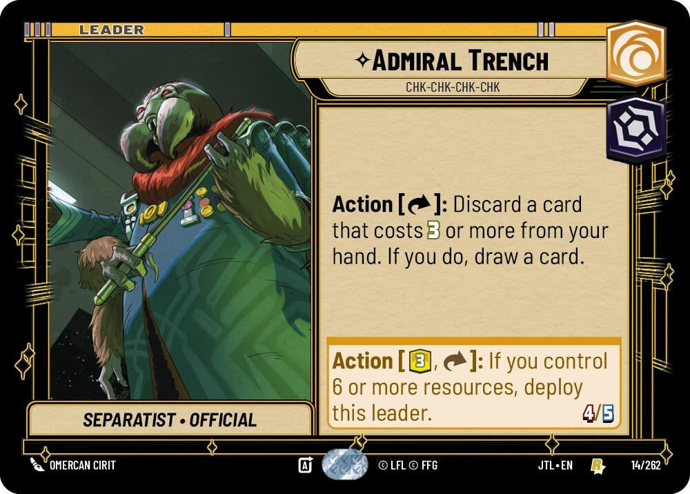 Image for Admiral Trench - Chk-chk-chk-chk (014/262) (JTL) - Star Wars: Unlimited