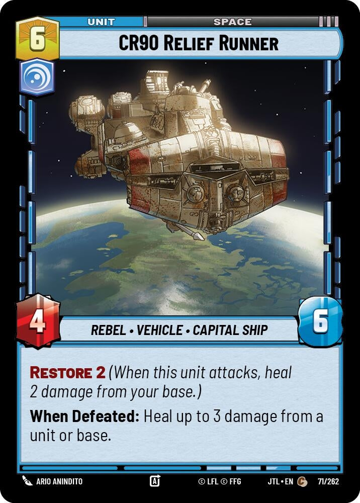 Image for CR90 Relief Runner (071/262) (JTL) - Star Wars: Unlimited