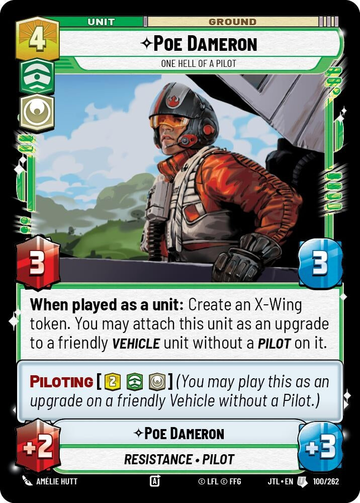Image for Poe Dameron - One Hell of a Pilot (100/262) (JTL) - Star Wars: Unlimited