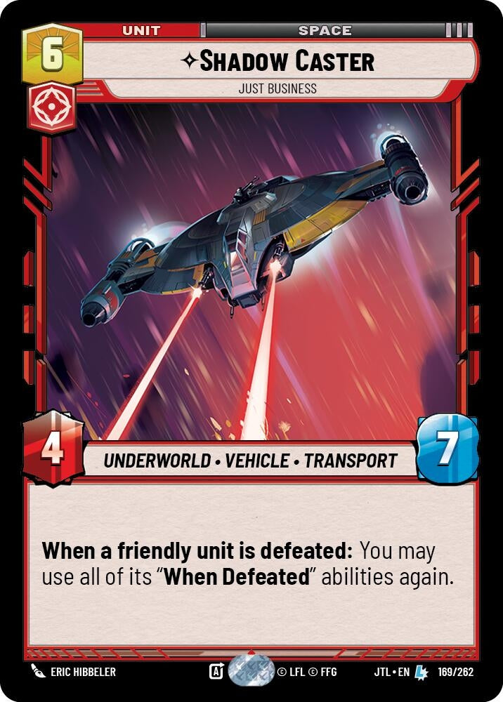 Image for Shadow Caster - Just Business (169/262) (JTL) - Star Wars: Unlimited