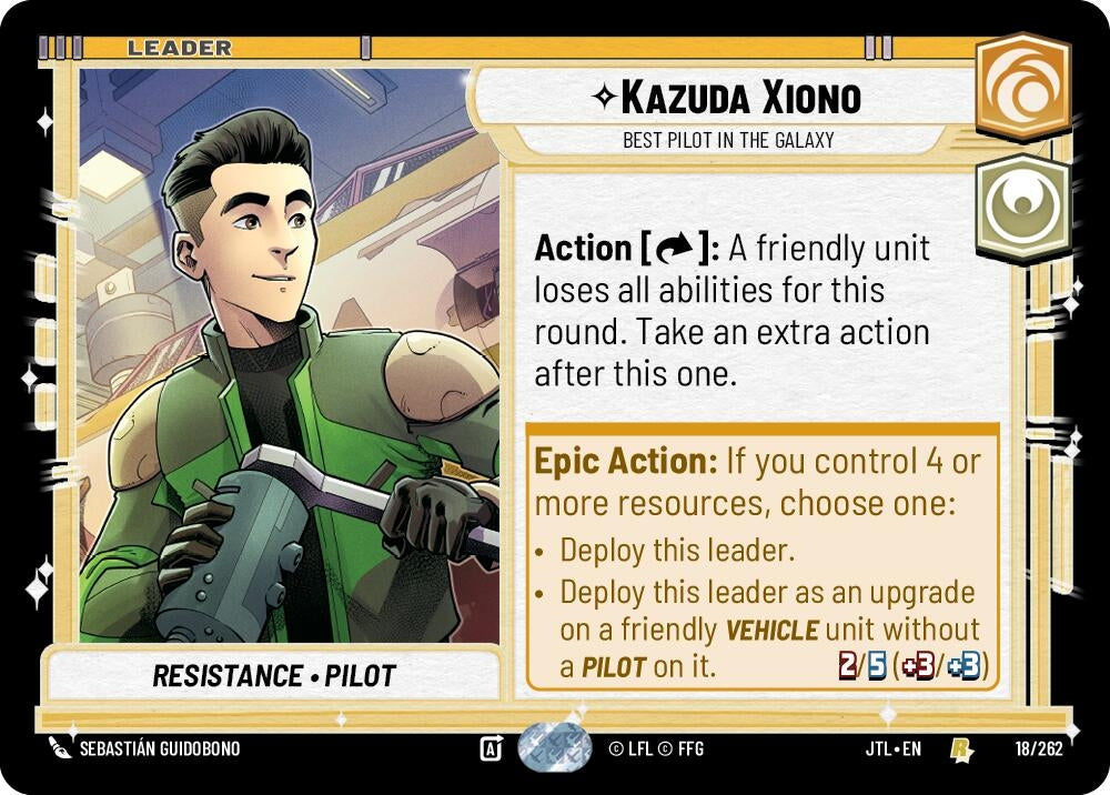 Image for Kazuda Xiono - Best Pilot in the Galaxy (018/262) (JTL) - Star Wars: Unlimited