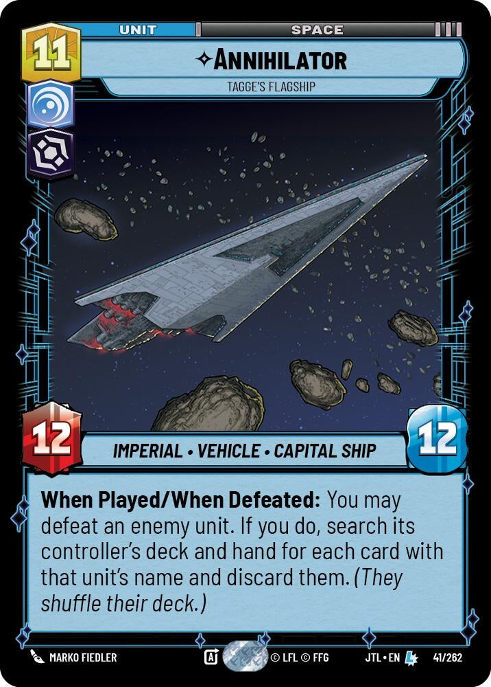 Image for Annihilator - Tagge's Flagship (041/262) (JTL) - Star Wars: Unlimited