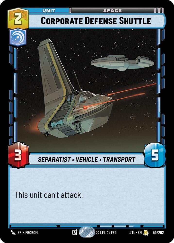 Image for Corporate Defense Shuttle (059/262) (JTL) - Star Wars: Unlimited