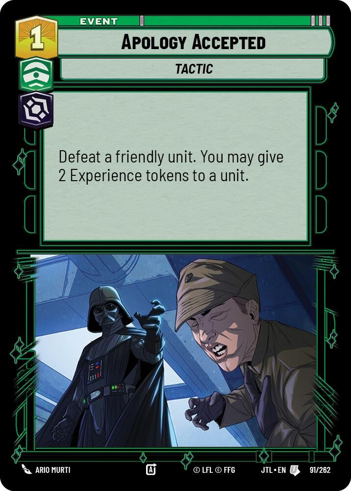 Image for Apology Accepted (091/262) (JTL) - Star Wars: Unlimited