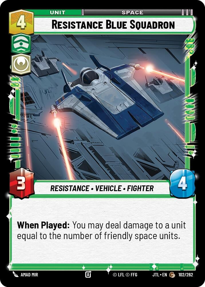 Image for Resistance Blue Squadron (102/262) (JTL) - Star Wars: Unlimited