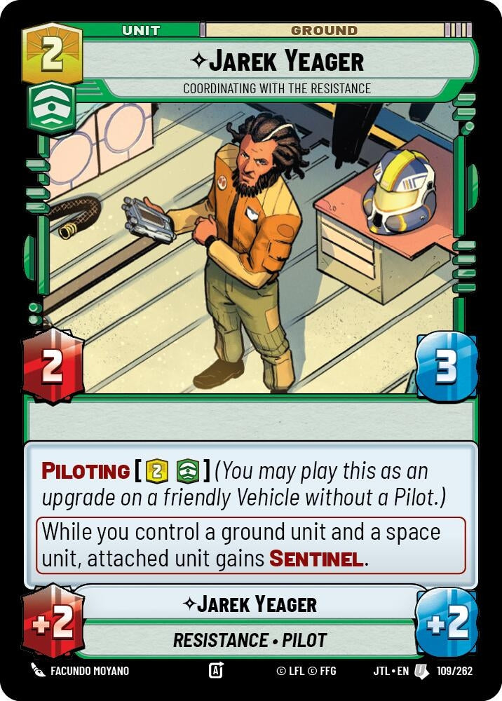 Image for Jarek Yeager - Coordinating With The Resistance (109/262) (JTL) - Star Wars: Unlimited