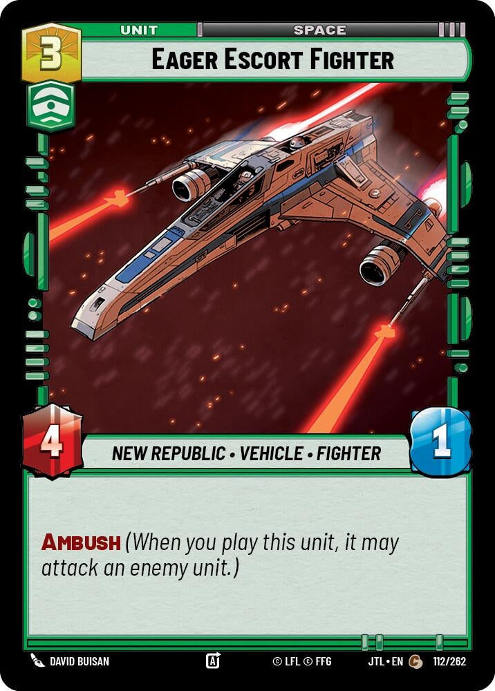Image for Eager Escort Fighter (112/262) (JTL) - Star Wars: Unlimited