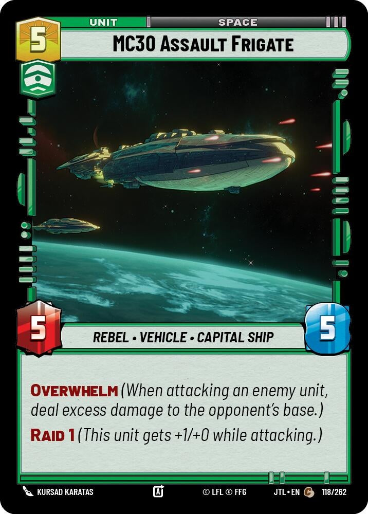 Image for MC30 Assault Frigate (118/262) (JTL) - Star Wars: Unlimited