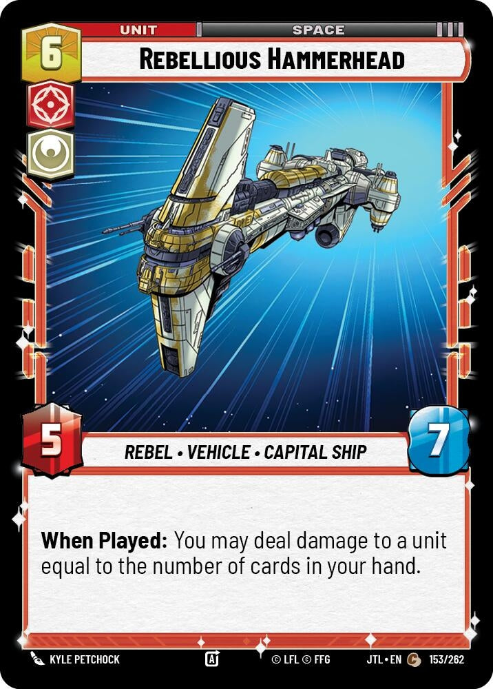 Image for Rebellious Hammerhead (153/262) (JTL) - Star Wars: Unlimited