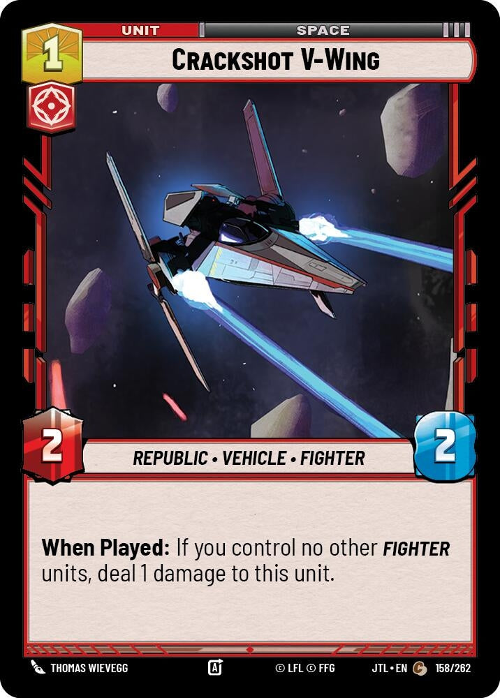 Image for Crackshot V-Wing (158/262) (JTL) - Star Wars: Unlimited