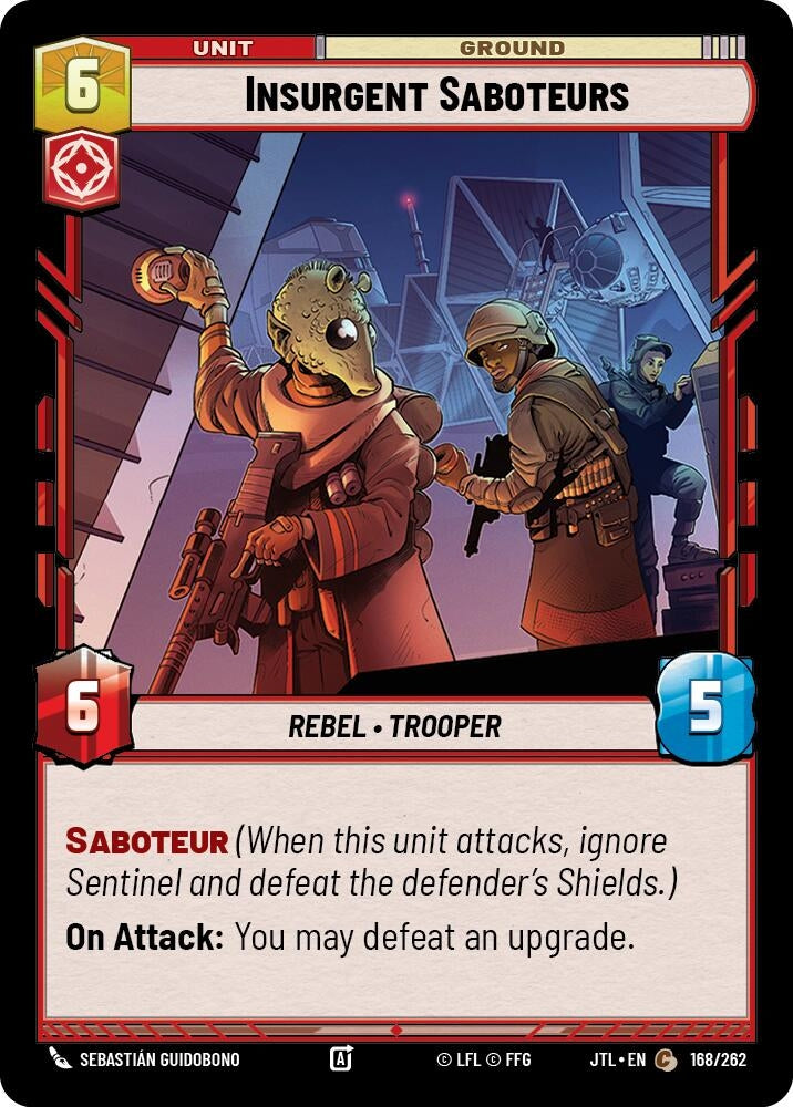 Image for Insurgent Saboteurs (168/262) (JTL) - Star Wars: Unlimited