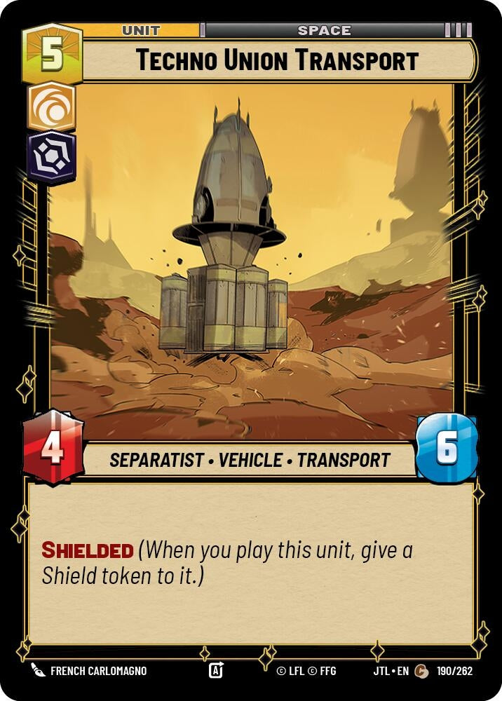 Image for Techno Union Transport (190/262) (JTL) - Star Wars: Unlimited