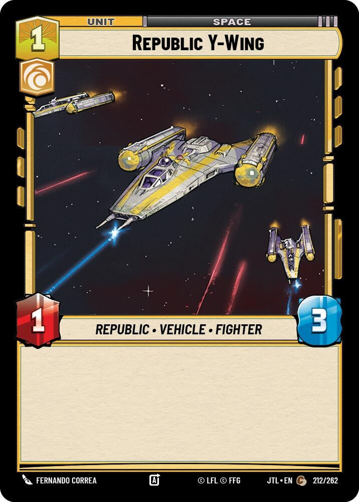 Image for Republic Y-Wing (212/262) (JTL) - Star Wars: Unlimited