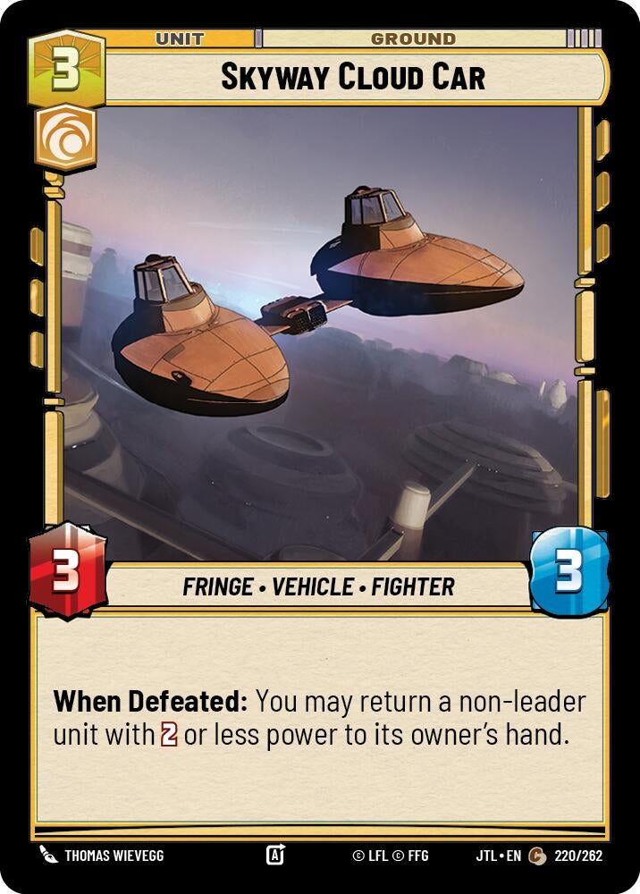 Image for Skyway Cloud Car (220/262) (JTL) - Star Wars: Unlimited